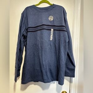 NWT Covington Blue Navy Striped Pullover Crewneck Sweater Shirt Men's XL.